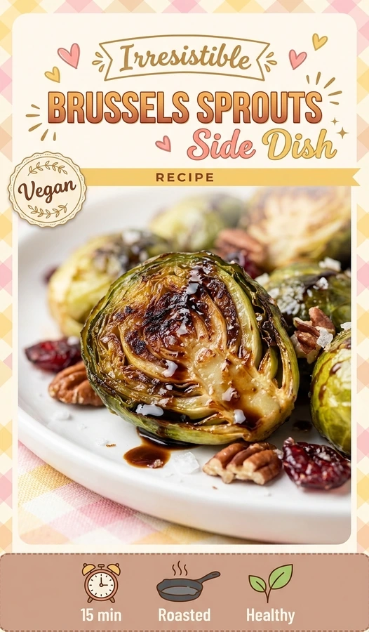 Irresistible Roasted Brussels Sprouts Side Dish Recipe | Easy Healthy Veggie Side recipe