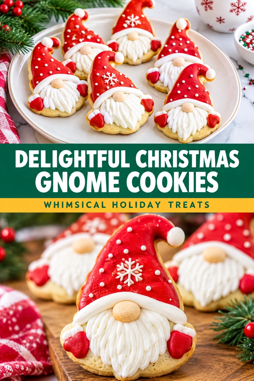 Delightful Christmas Gnome Cookies – Whimsical Holiday Treats | Cute Xmas Cookie Art recipe