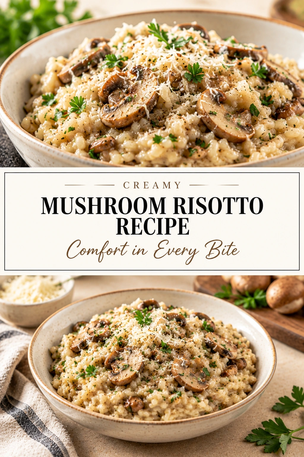 Creamy Mushroom Risotto Recipe – Comfort in Every Bite | Easy Dinner Ideas recipe