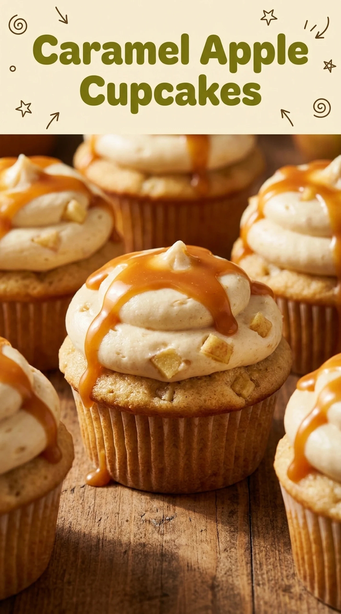 Caramel Apple Cupcakes: Indulge in Deliciousness Today! | Easy Fall Dessert Recipes recipe