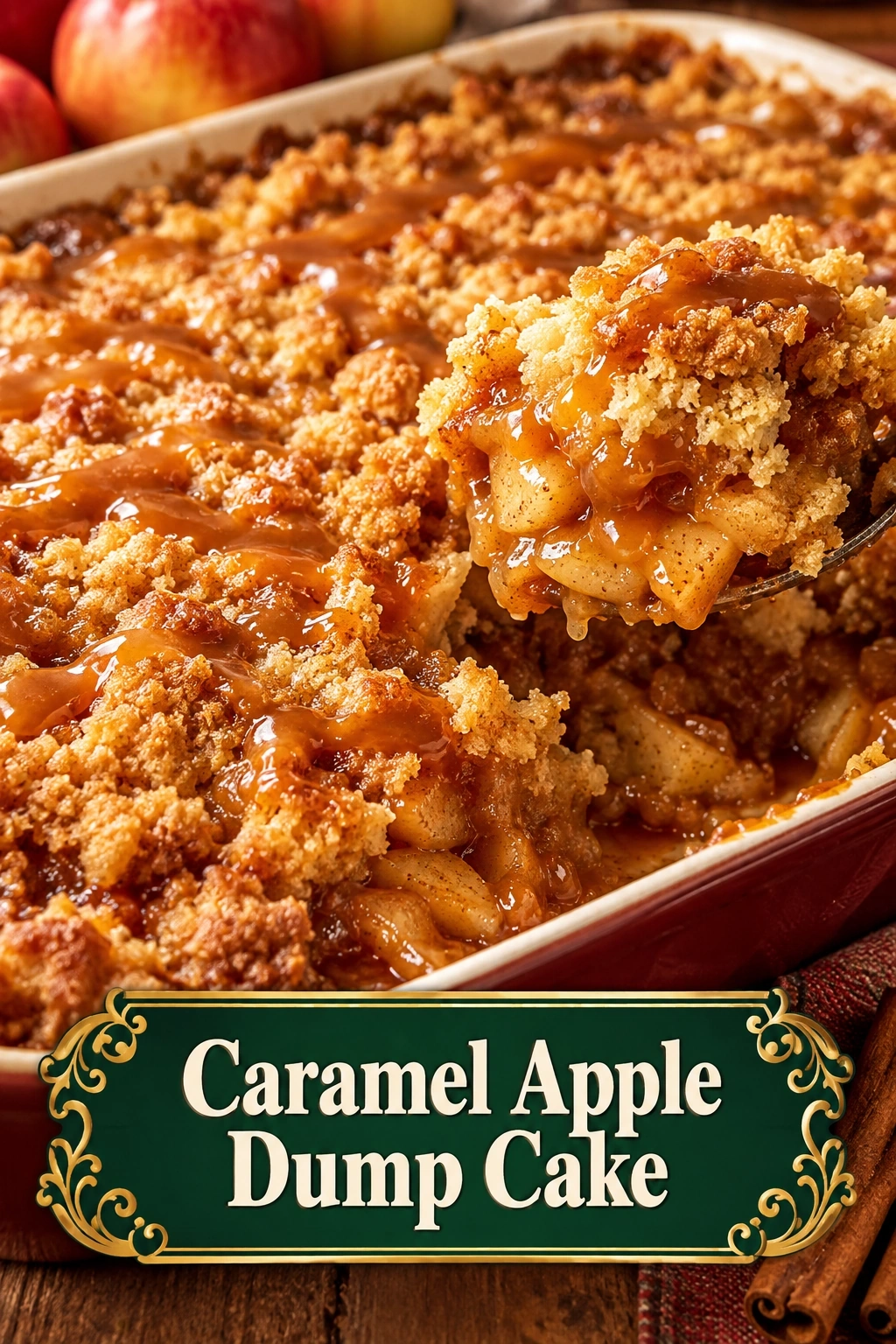 Caramel Apple Dump Cake | Easy Fall Dessert Recipe for Thanksgiving recipe