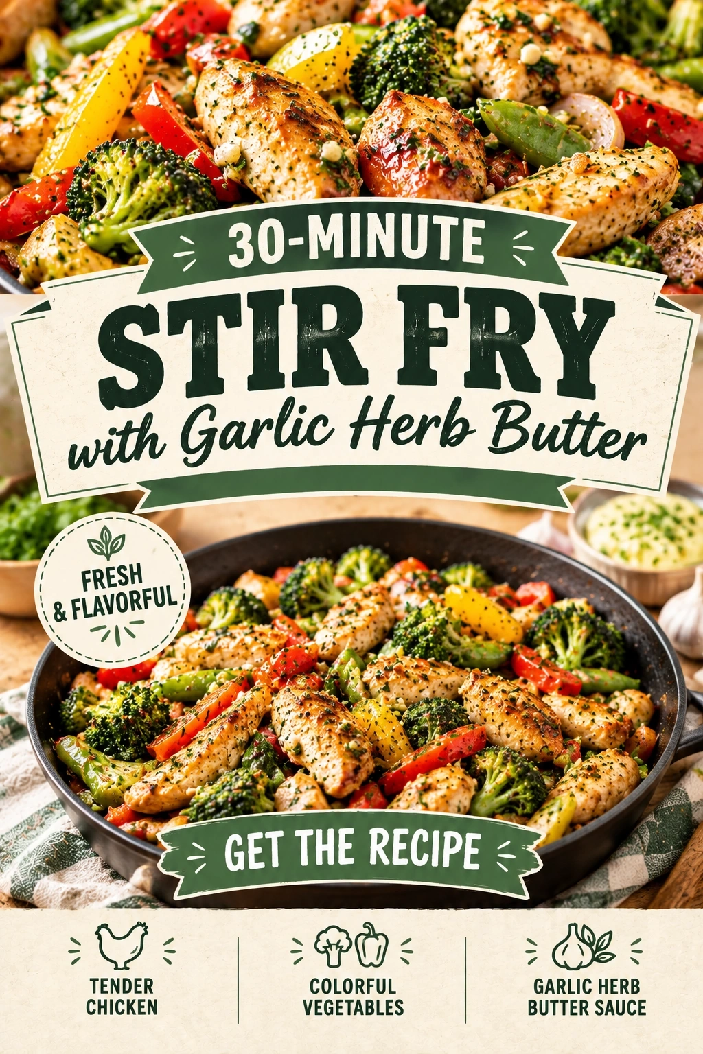30-Minute Stir Fry with Garlic Herb Butter | Easy Weeknight Dinner Idea recipe